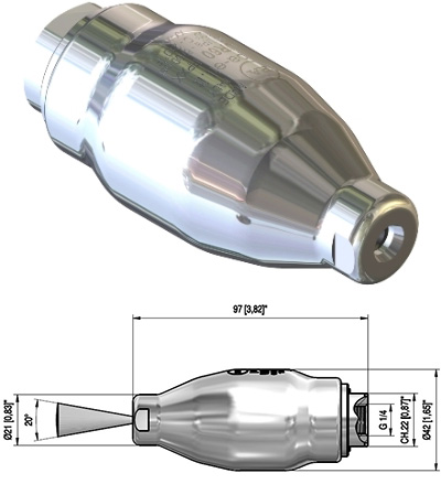 pa ur 60 roterende turbo vaske dyse